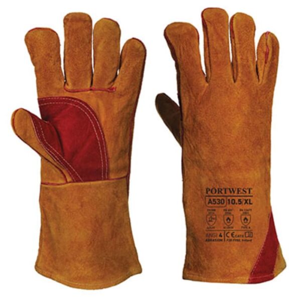 Portwest Brown Leather Welding Gloves