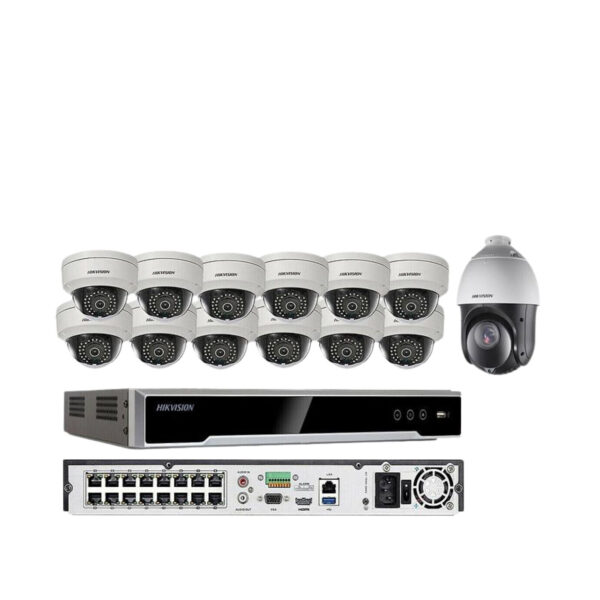 Hikvision NVR KIT 16CH POE Security System 2MP DS-2CD1123G0-I & PTZ